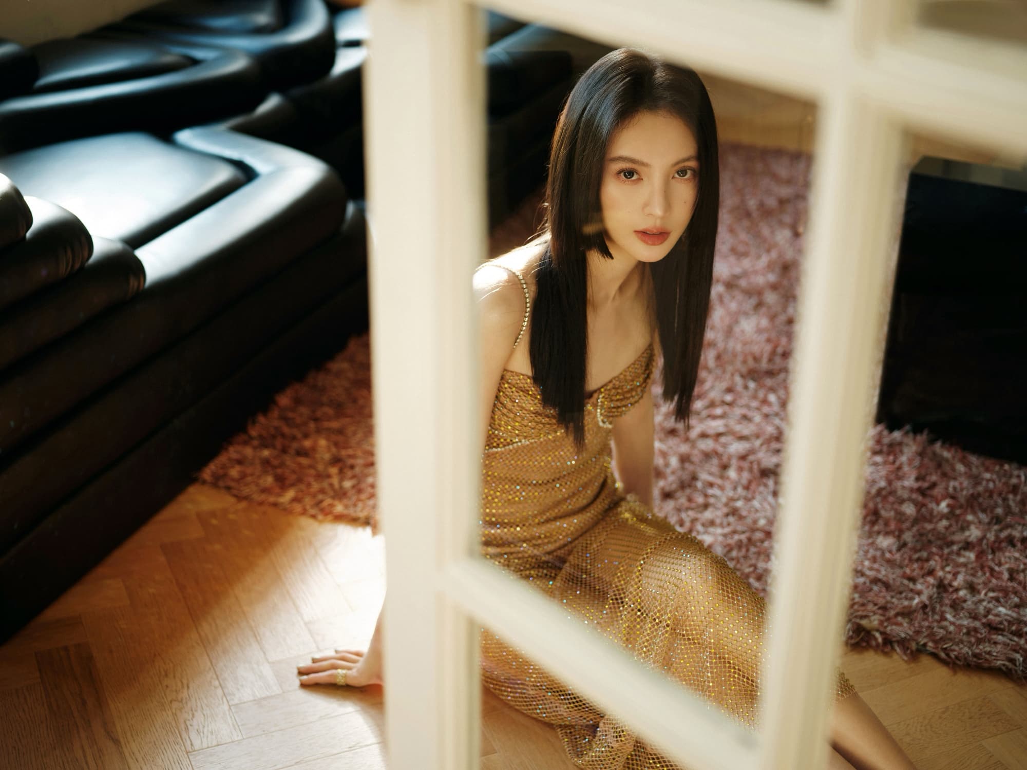 金缕长裙显腰身—金晨