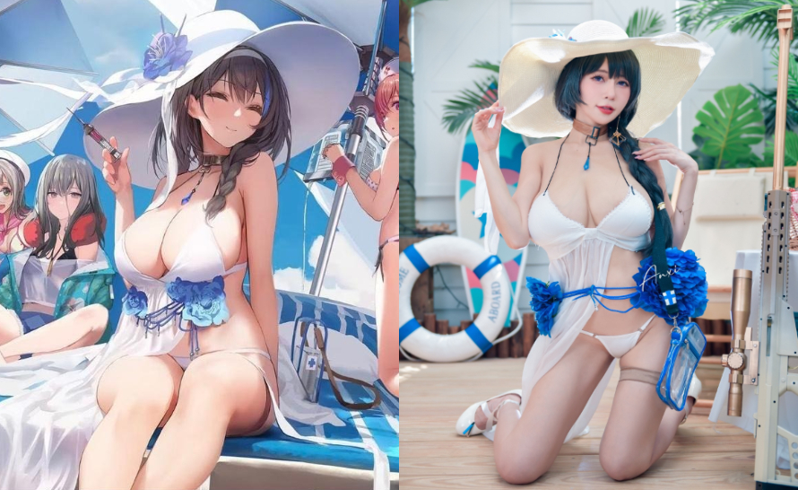 安希Anxi ｜ 二次元身材完美还原“海湾女神梅里”